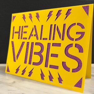 Get Well Card Cut File « Healing Vibes » / cricut ou cricut joy insert card easy corner card SVG PNG clipart