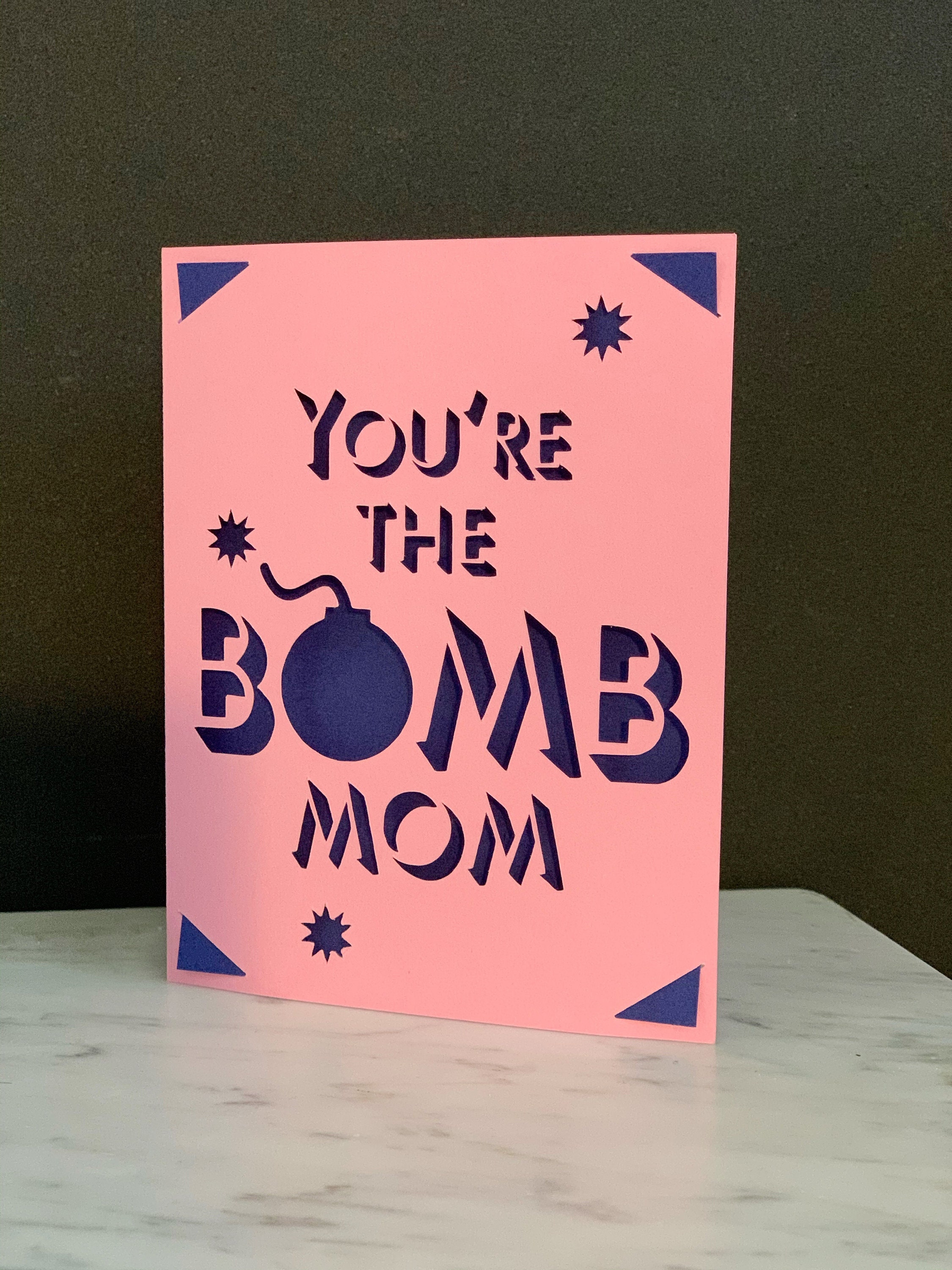 You're the Bomb Mom Mother's Day Card Cut File/ Etsy