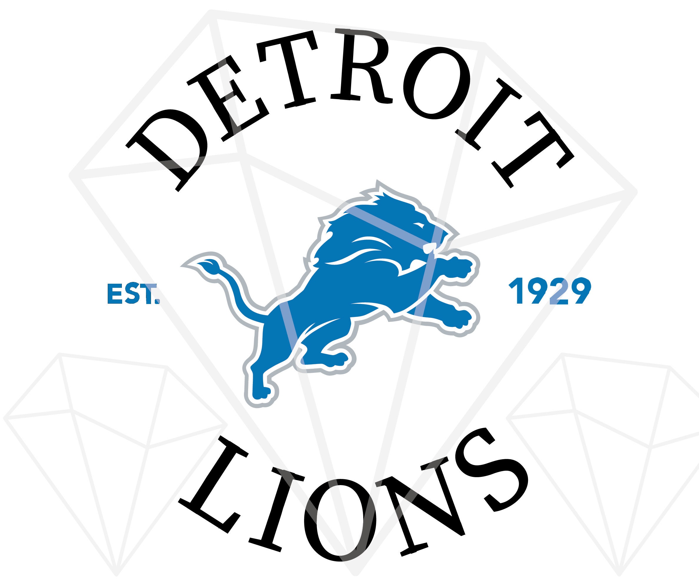 Detroit Lions SVG PNG Bundle/ Repeat Pattern Cricut Silhouette Etsy