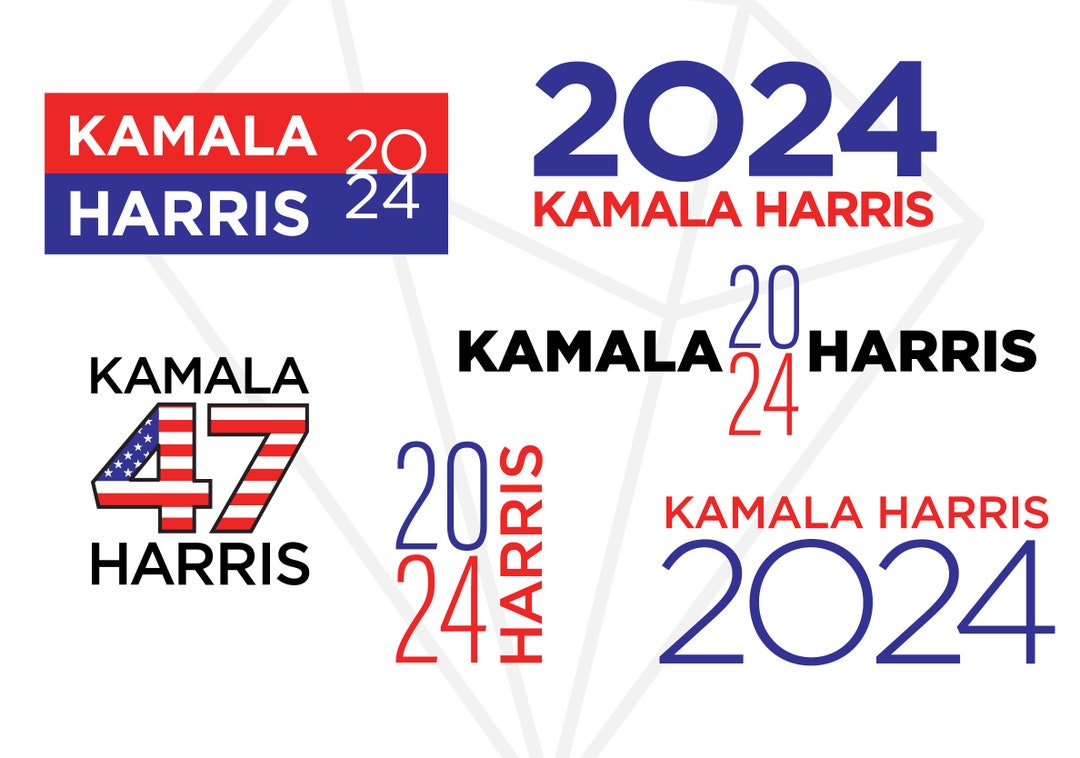 Kamala Harris 2024 Bundle SVG PNG Art / Kamala Harris Digital Art for