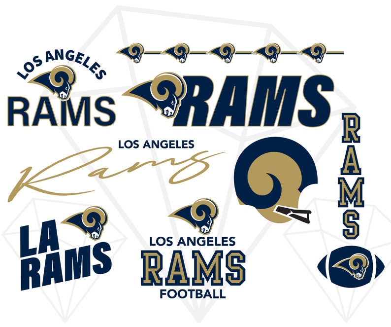 Los Angeles Rams SVG PNG bundle/ Repeat pattern cricut | Etsy