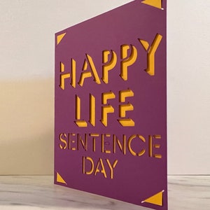 Szczęśliwy Dzień Wyroku Życia - Karta Ślubna lub Rocznicowa Plik Cięcia dla Cricut lub Cricut Joy Insert Card Easy Corner Card SVG