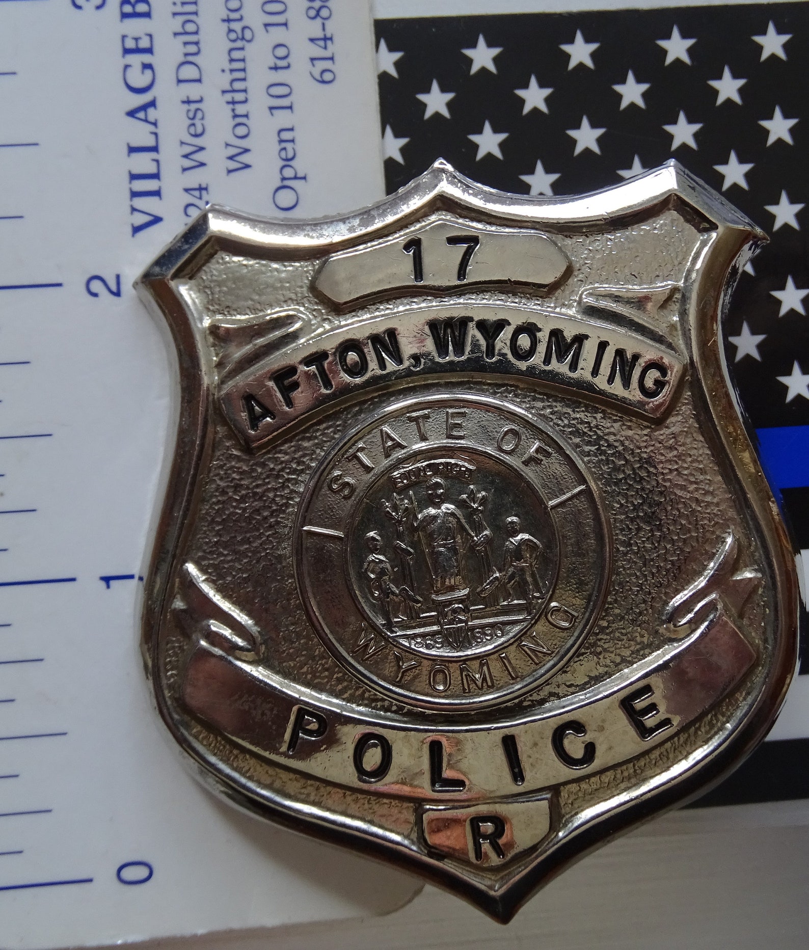 Older Afton Wyoming Reserve Police Badge Etsy