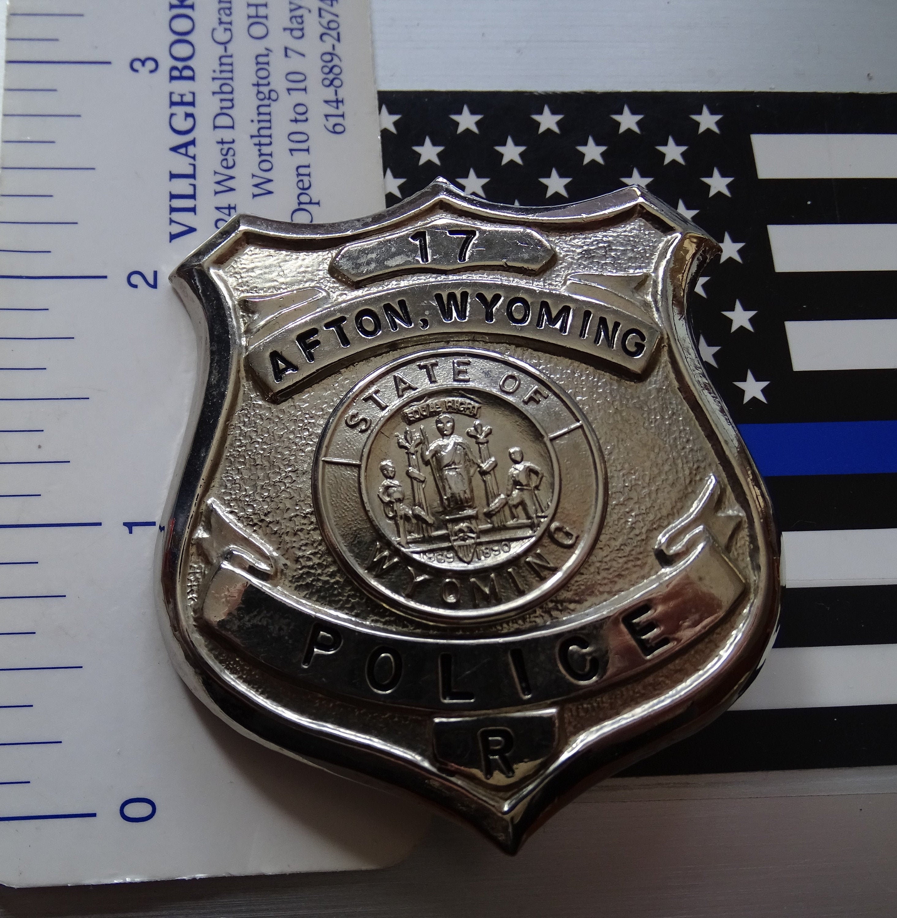 Older Afton Wyoming Reserve Police Badge Etsy