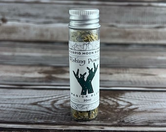 Wishing Powder Herb Blend, Witchcraft Spell Supplies (20ml)