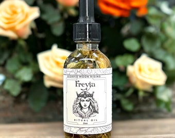 Freya Goddess Ritual Oil • Freyja Norse Deity of Love, Beauty, Fertility, and War