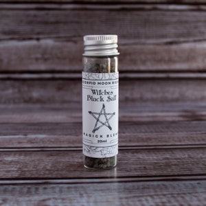 Witches Black Salt, Witchcraft Supplies for Protection, Binding, Hex Breaking, and Cleansing Spells, Homemade Witch's Apothecary