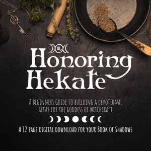 Honoring Hekate Altar Workbook Digital Download | Book of Shadows Grimoire Pages