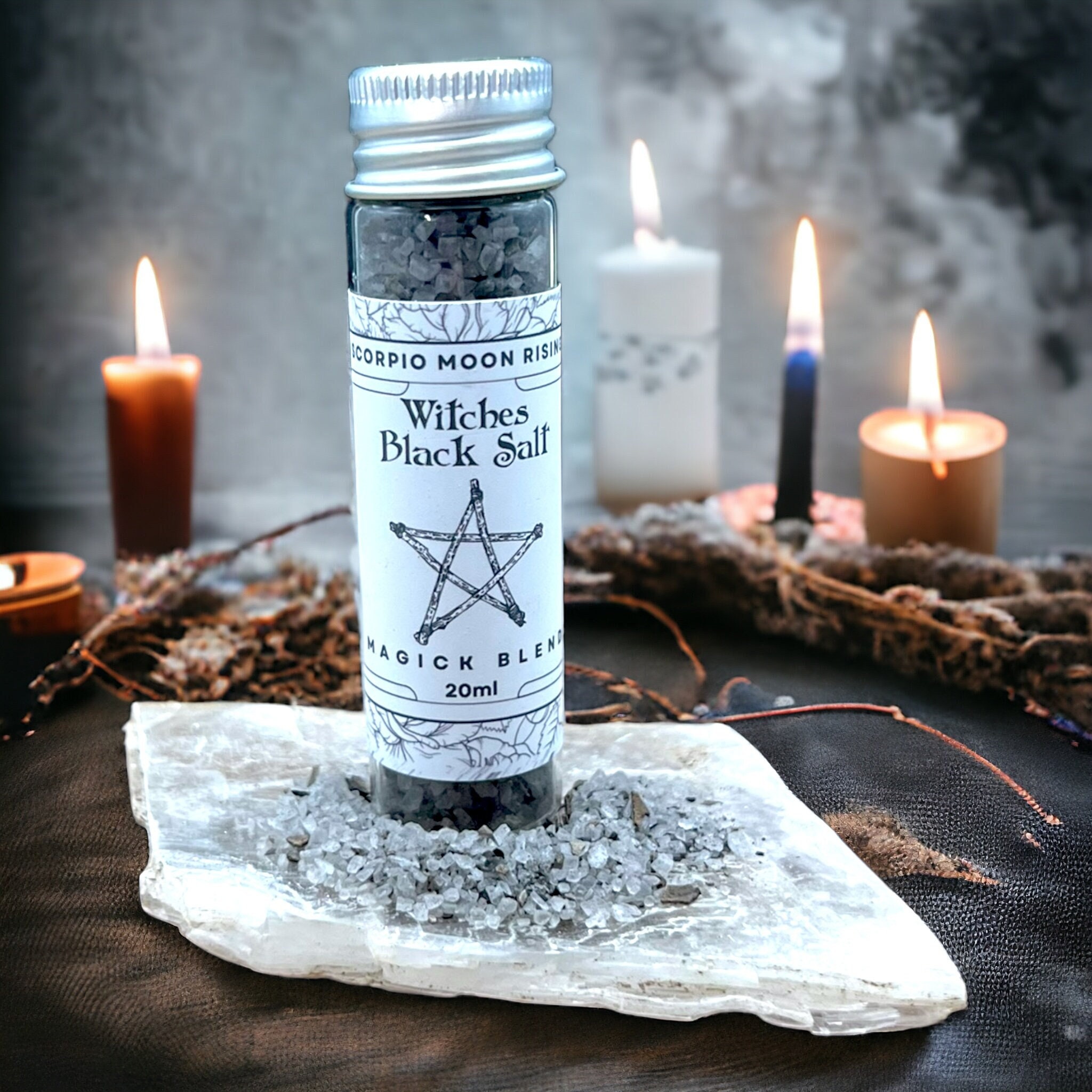 Black Salt for Protection Rituals, Wiccan Supplies, Sal Negra para Rituales  de Brujeria (2 oz Bag) - Witches & Wiccan Witchcraft Supplies