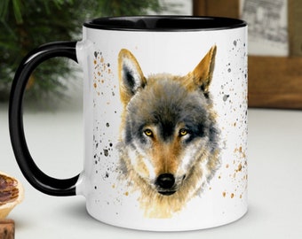 Wolf Mug Wolf Coffee Mug Wolf Coffee Cup Wolf Cup - Personalized Wolf Lover Gift Gifts for Women Gifts for Men