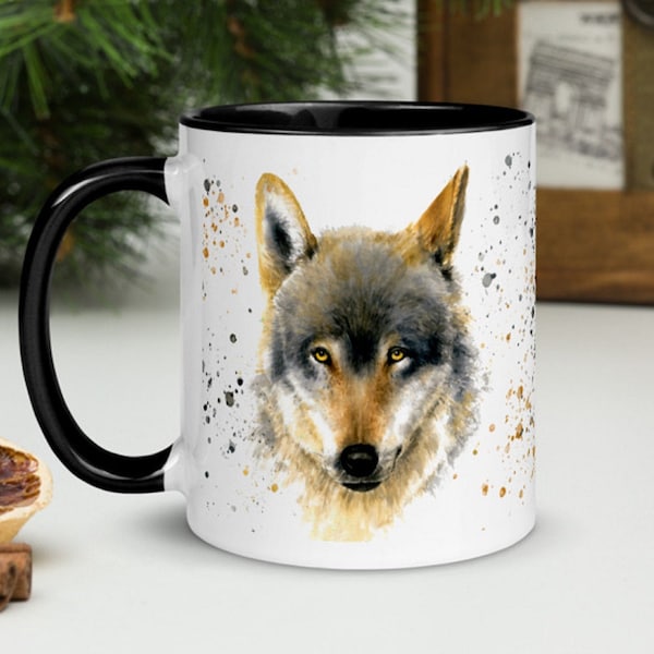 Wolf Coffee Mug Etsy