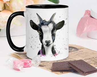 Cute Goat Mug Ceramic Mug Goat Coffee Mug Coffee Cup Goat Cup -Personalized Goat Lover&#39;s Gift for Women Gift for Men