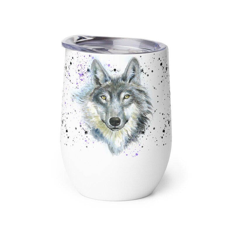 Colorful Gift Wolf Tumbler Insulated Cup Personalized Gift for Women ...