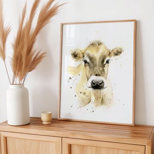 Cow Watercolor Print of my Painting