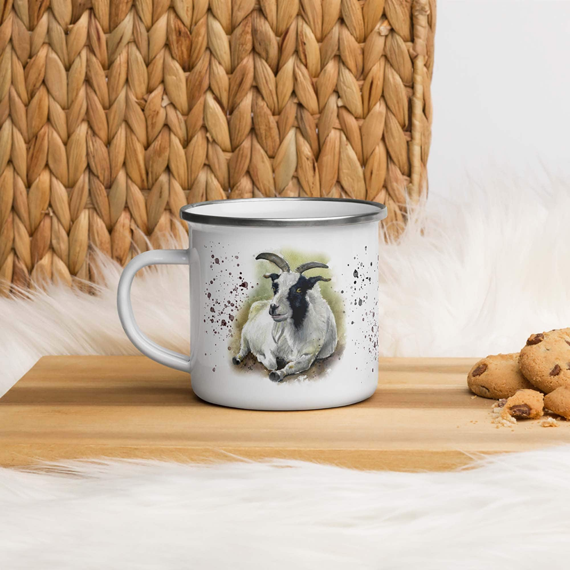 Chèvre Vintage Enamel Mug Chèvre Café Tasse à Amoureux Cadeau Cadeaux Pour Femmes Hommes