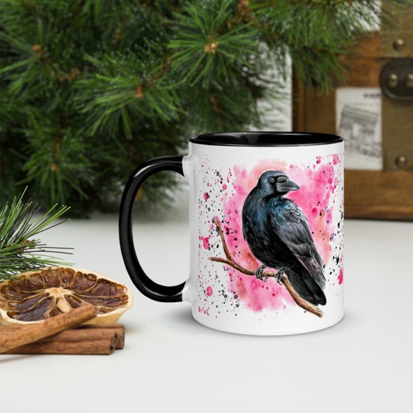 Raven Mug Raven Coffee Mug Crow Coffee Cup Raven Cup - Personalized Raven Lover Gift Gifts for Women