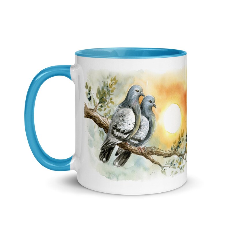 RobineArtShop Pigeon Sunset Mug - Thumbnail 5