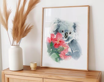 Koala Bear Nursery Wall Art Print
