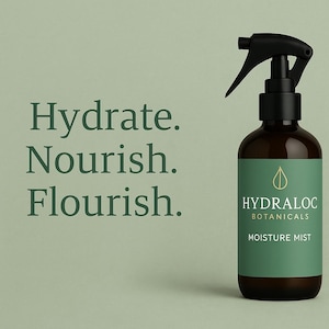 HydraLoc Botanicals Moisture Mist for Locs & Natural Hair – Hydrating Spray with Essential Oils, Anti-Itch and Daily Scalp Refresher
