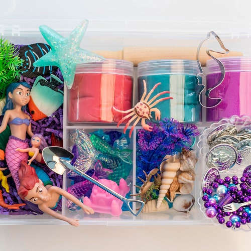 Ocean Dough Kit Sensory Bin Ocean Play Doh Kit Under the Etsy