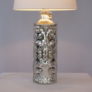 Beautiful glass table lamp designed by Gustav Leek, Orrefors, Sweden. 1960s. Mid Century Modern.