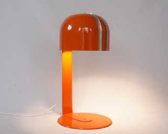 Lampada da scrivania vintage in metallo arancione di Per Sundstedt, metà anni '70