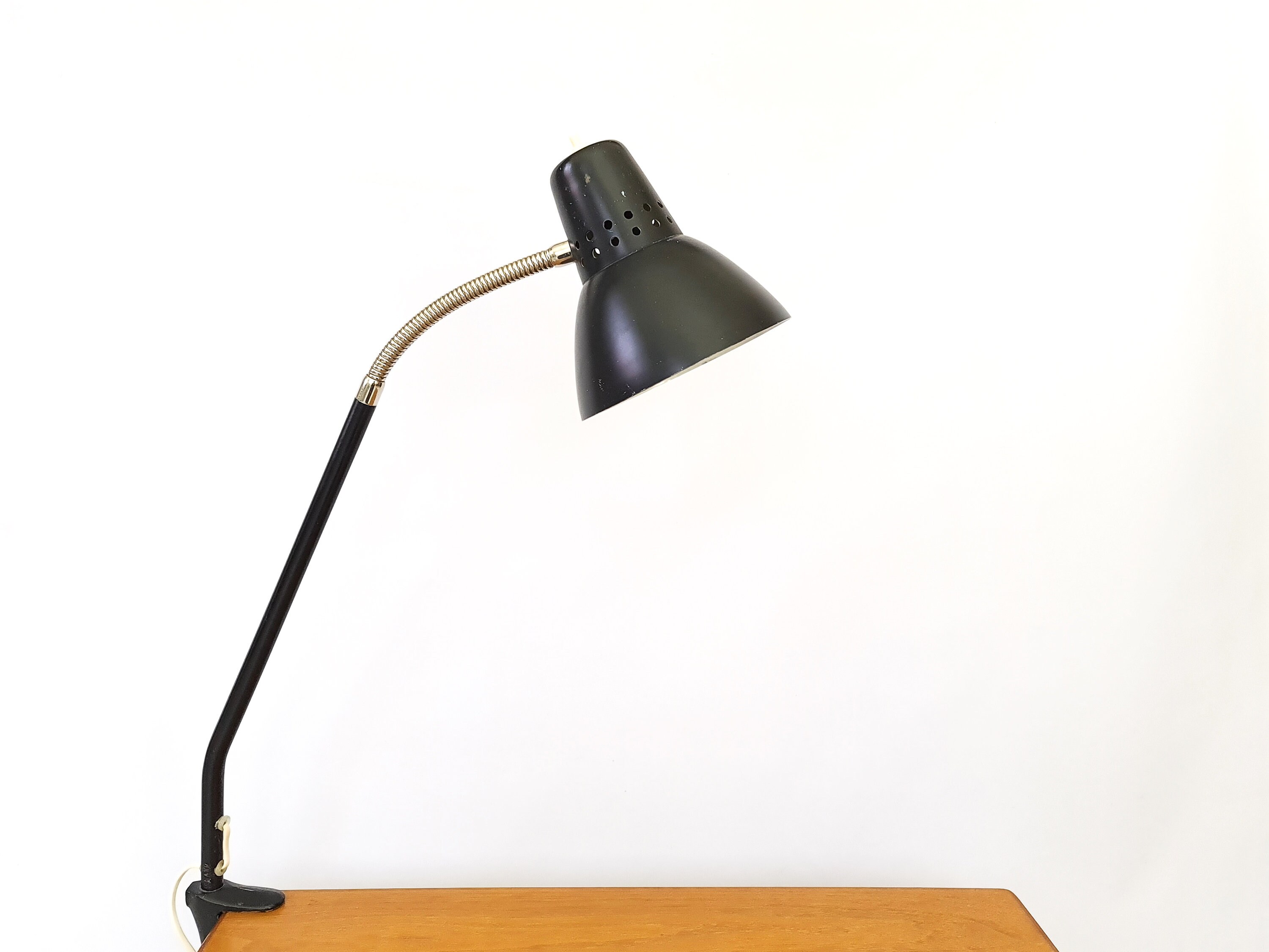 Industrial work bench / desk lamp from L.S.A Sweden. 1950s. Etsy