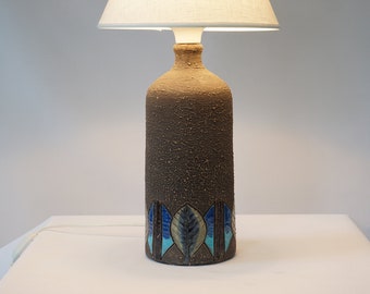 Große Keramik Tischlampe von Julie Carlsson für Tilgmans, Schweden. 1960er Jahre.