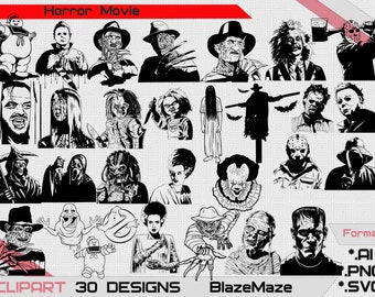 Horror Svg Files Etsy