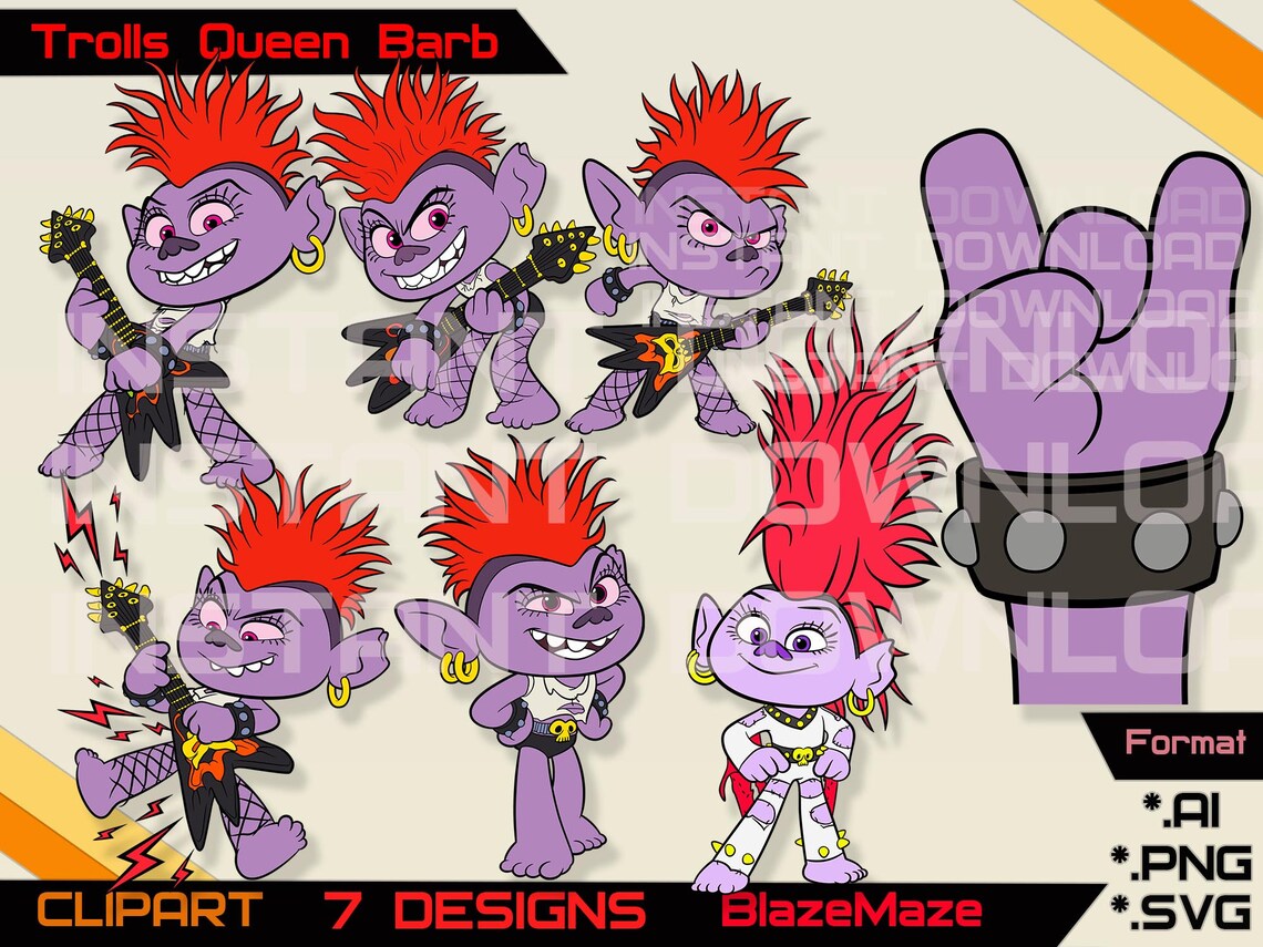 Free Free Queen Barb Trolls Svg 191 SVG PNG EPS DXF File