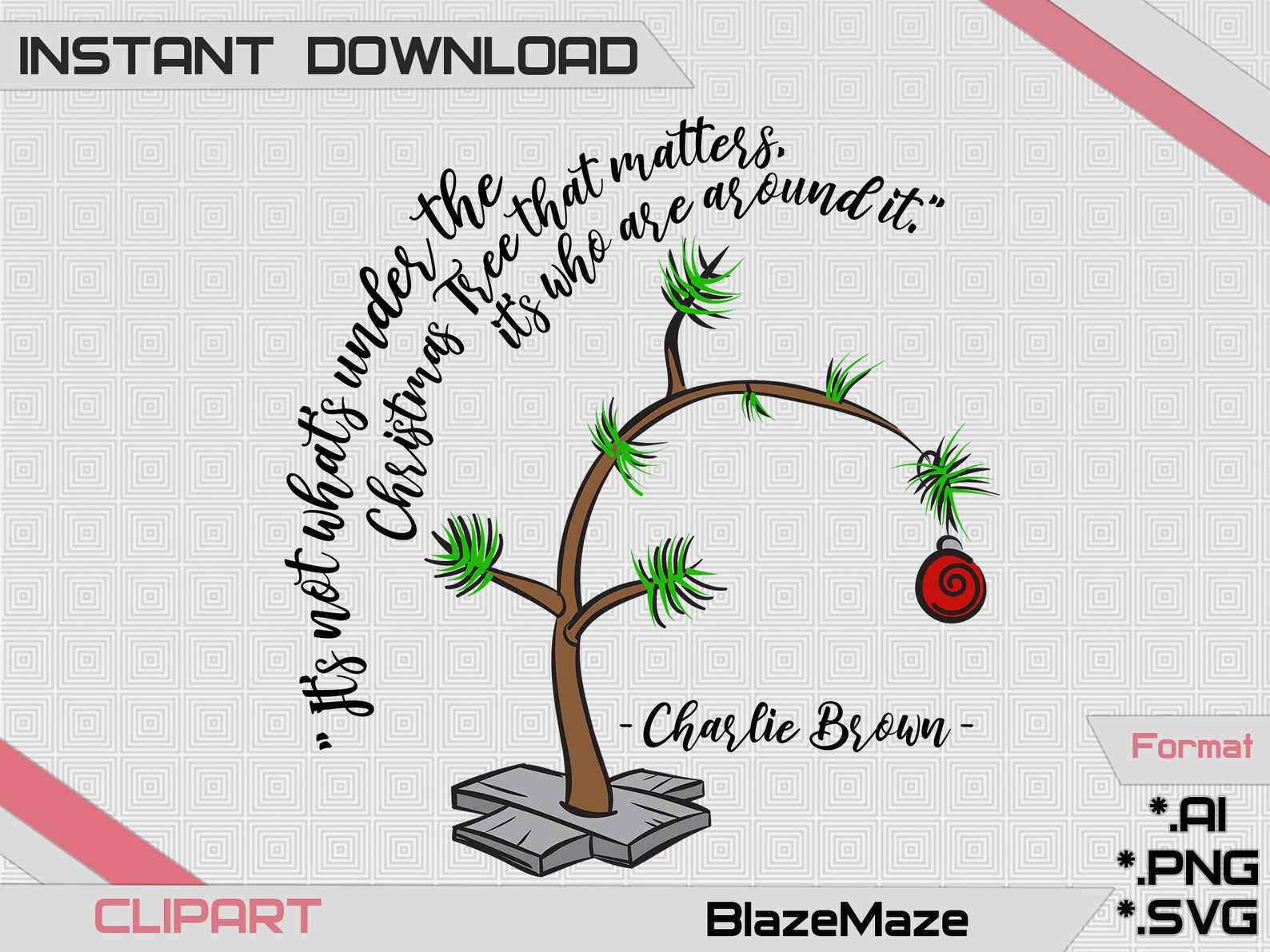 Charlie brown svg christmas tree svg files svg cricut Etsy