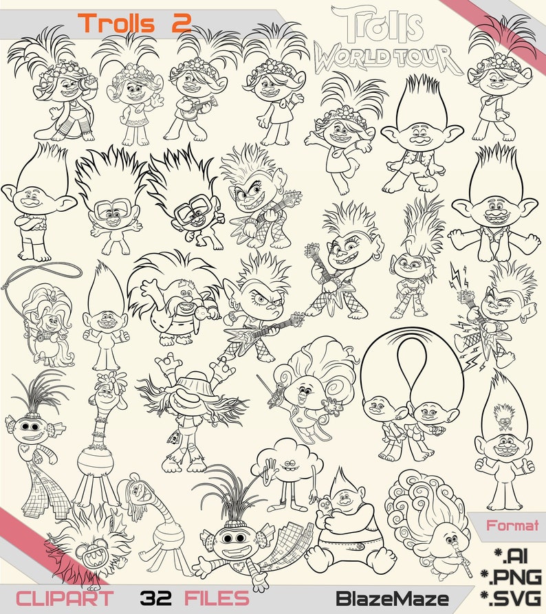 Download Clipart trolls 2 trolls svg png files movie coloring files ...
