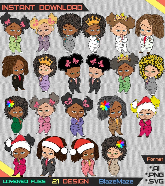 Download Baby Girl Svg Png Ai Boss Baby Girl African American Girl Svg Etsy