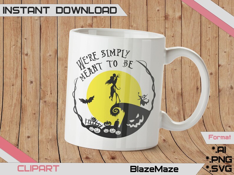 Download We're simply meant to be svg Nightmare Before Christmas | Etsy