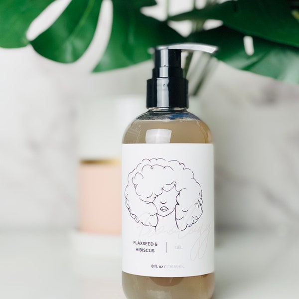 Hibiscus Gel de Lino / Cabello Natural / Gel de Estilismo / Lavado n Go