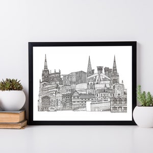 Coventry Landmarks / Skyline / Cityscape Montage Print