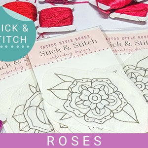 Rose Embroidery Patterns - Easy Stick & Stitch Designs for DIY Fashion and Home Decor