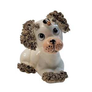 Vintage Spaghetti Puppy and Bug Figurine Lefton Bug