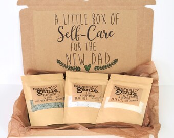 New Dad Self-Care set, New baby congratulations pamper bath set, Fathers Gift box, pregnancy gift, mens pamper set, Gift for New Dad