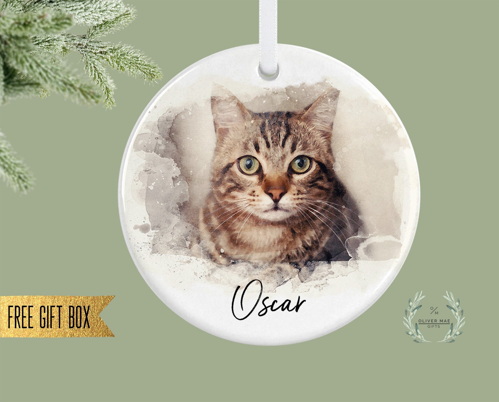 Personalized cat ornament pet loss gifts cat lover gift Etsy