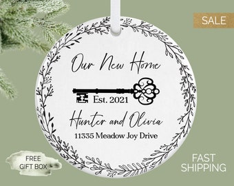 New Home Ornament, Housewarming Gift, Custom Home Ornament, Homeowner Gift, Personalized New Home Gift, Best Seller, House Warming Gift Idea