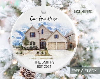 Regalo personalizado para casa nueva, recuerdo de inauguración personalizado, regalo de cierre de agente inmobiliario, adorno para la primera casa, regalo de cerámica con el nombre de la familia.