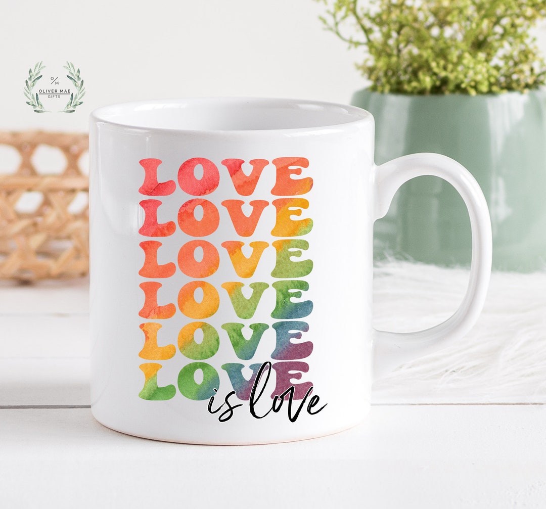 Love is Love Rainbow Mug Pride Month Gift Gay Pride Mug - Etsy