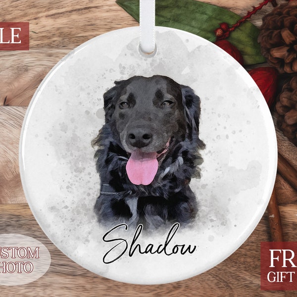 Custom Dog Ornament, Personalized Dog Gift, Dog Photo Gift, Pet Lover Gift, In Loving Memory of Dog, Dog Memorial Gift, Custom Christmas