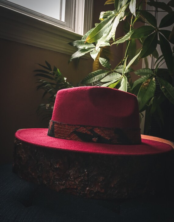 Handmade Burgendy Hats - Etsy