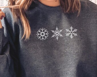 gray snowflake sweater