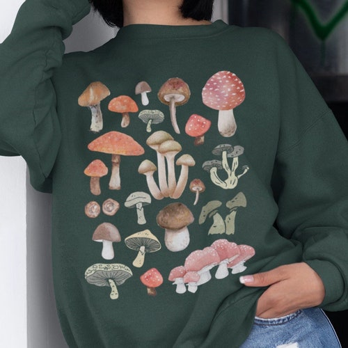 Mushroom Shirt Cottagecore Clothing Cottagecore Aesthetic - Etsy