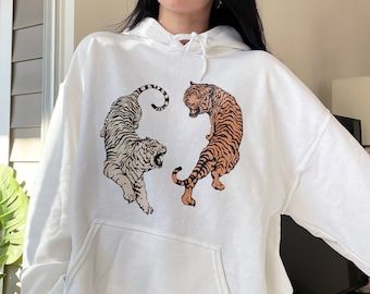 Vintage Tiger Shirt Tiger Top Aesthetic Hoodie Aesthetic Shirt Aesthetic Clothes Tiger Print Shirt Aesthetic Tiger Shirt Aesthetic Hoodies