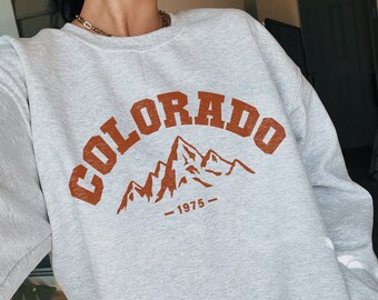 Colorado Sweatshirt Mountain Sweatshirt Trendy Sweatshirt Oversized Sweatshirt Aesthetic Sweatshirt Aesthetic Clothes Crew Neck Sweatshirt