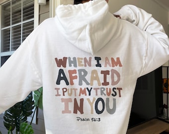 Christian Sweatshirt Verse Shirt Christian Apparel Trendy Hoodie Back Print Hoodie Christian Gift Trendy Sweatshirt Christian Clothing